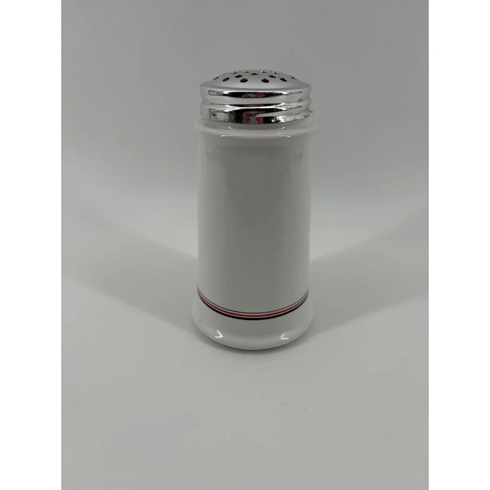 Vintage Himark Caffe Italia Ceramic Cheese‎ Shaker Retro Pizzeria White Red